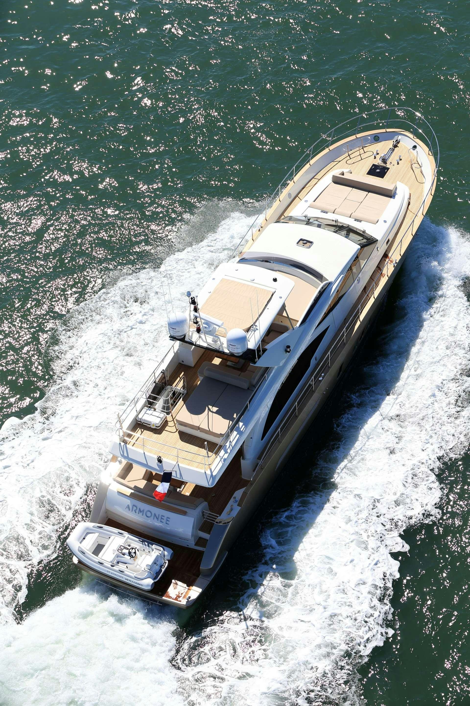 a boat on the water aboard ARMONEE Yacht for Charter