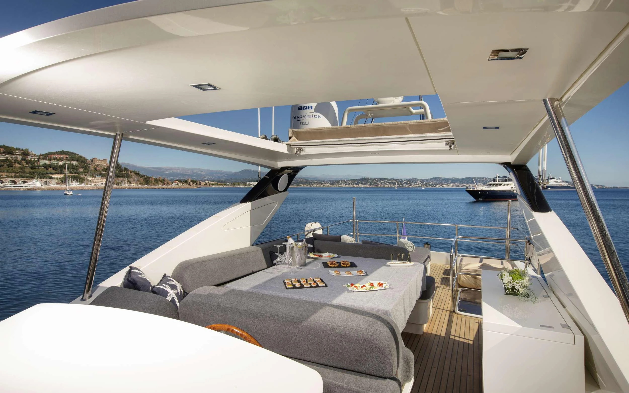 a boat on the water aboard ARMONEE Yacht for Charter
