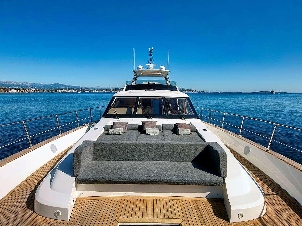 a boat on a body of water aboard ARMONEE Yacht for Charter