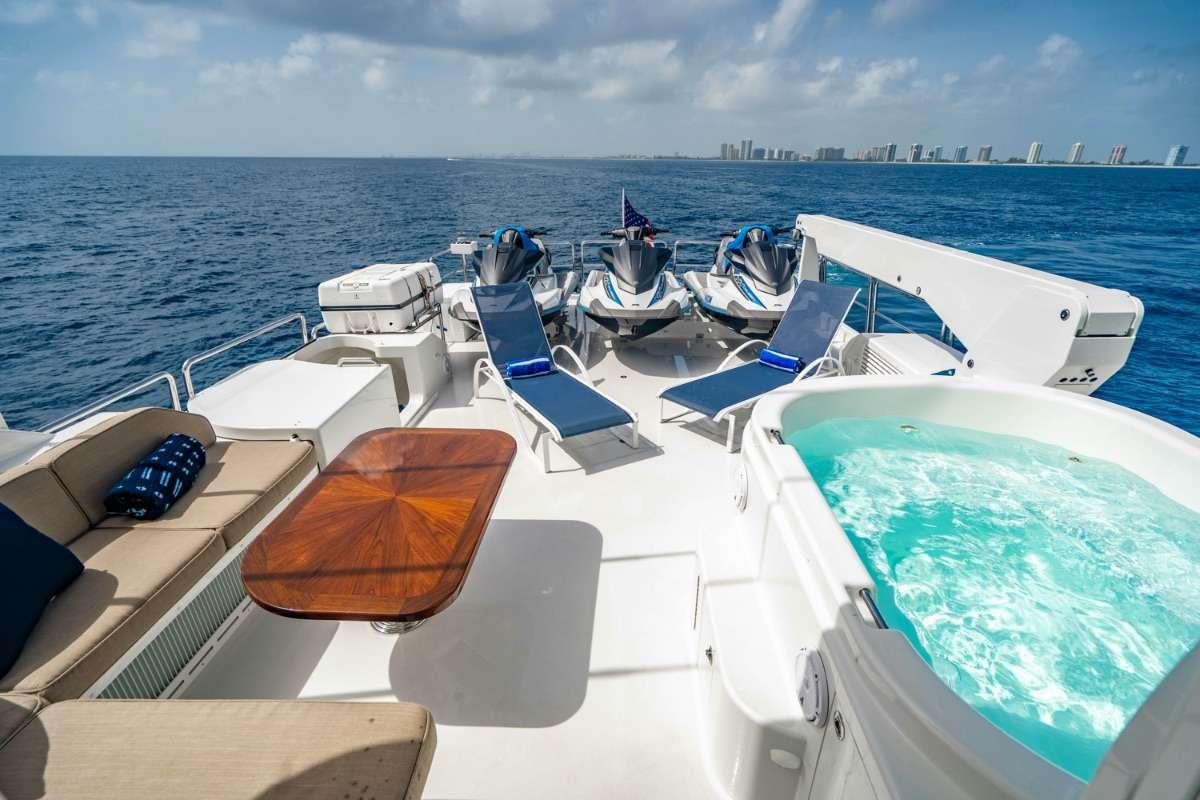 a boat on the water aboard INDIGO Yacht for Charter