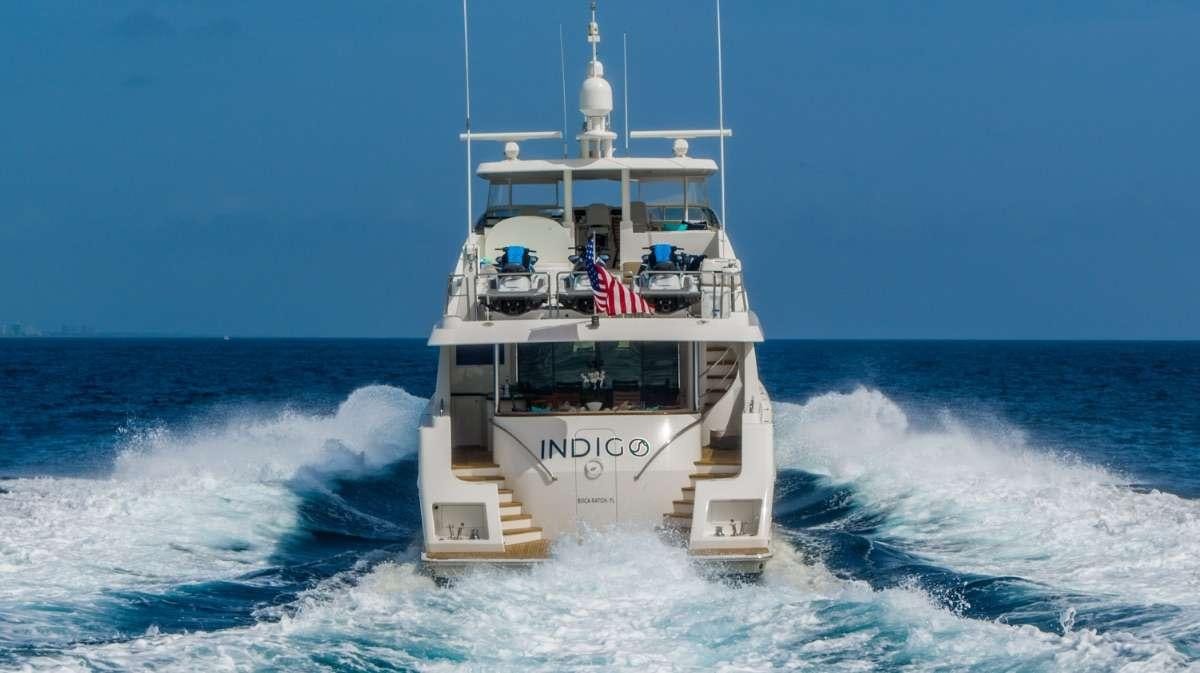 a boat on the water aboard INDIGO Yacht for Charter