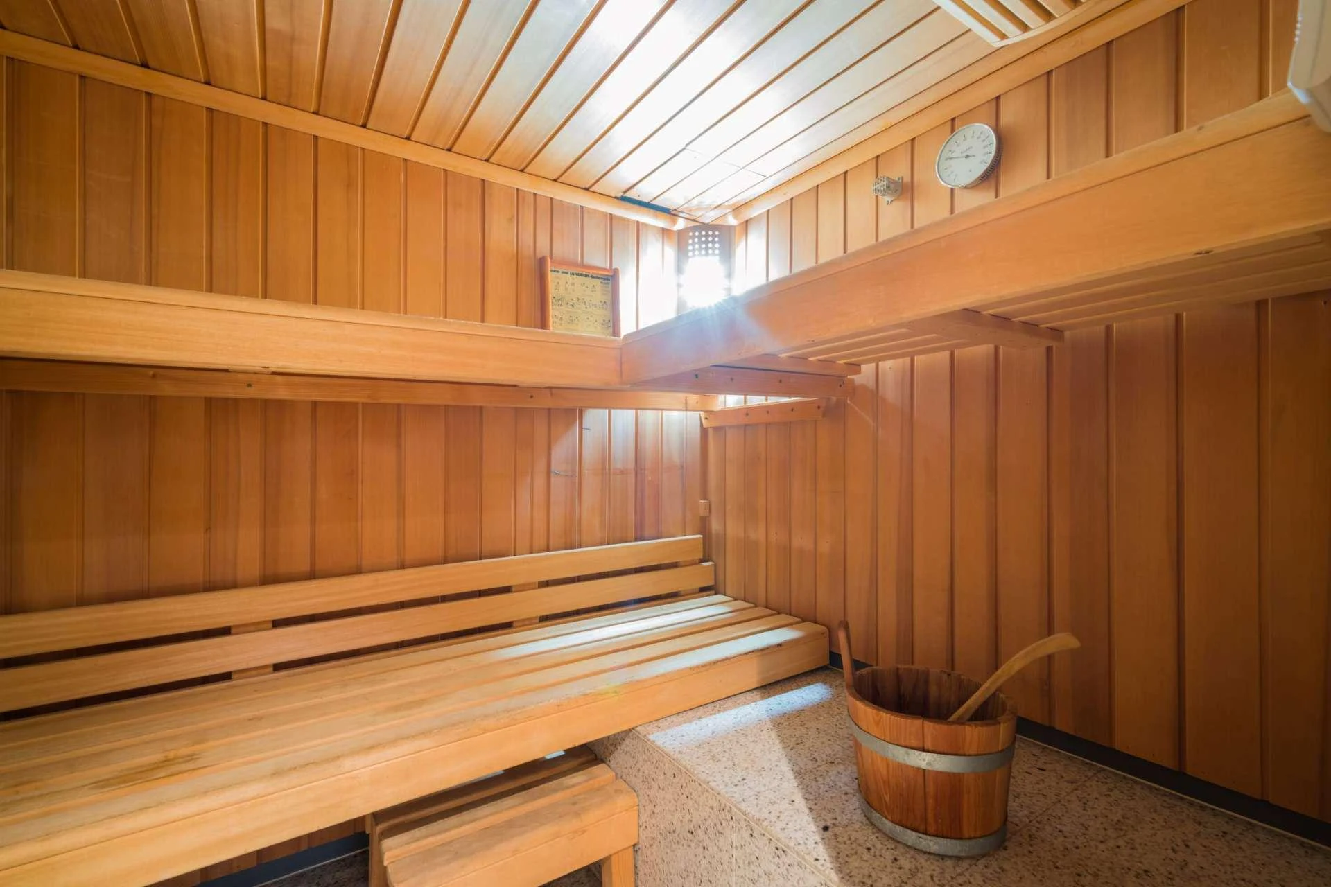a wooden room with wooden walls aboard XANADU OF LONDON Yacht for Charter