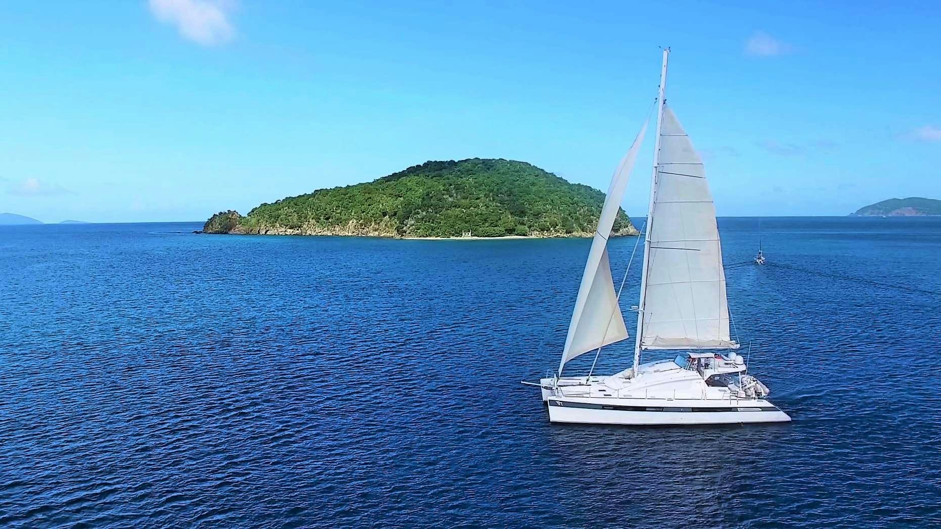 a sailboat on the water aboard LUAR Yacht for Charter