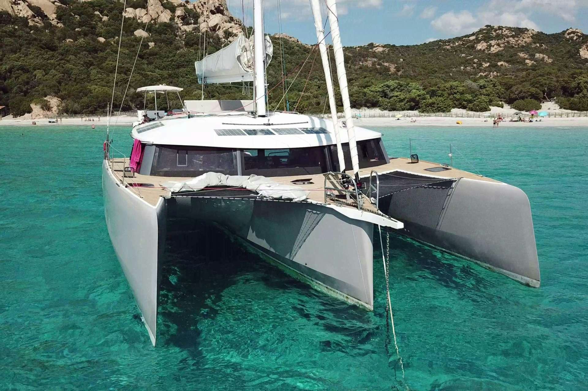 a boat in the water aboard TRILOGY Yacht for Charter