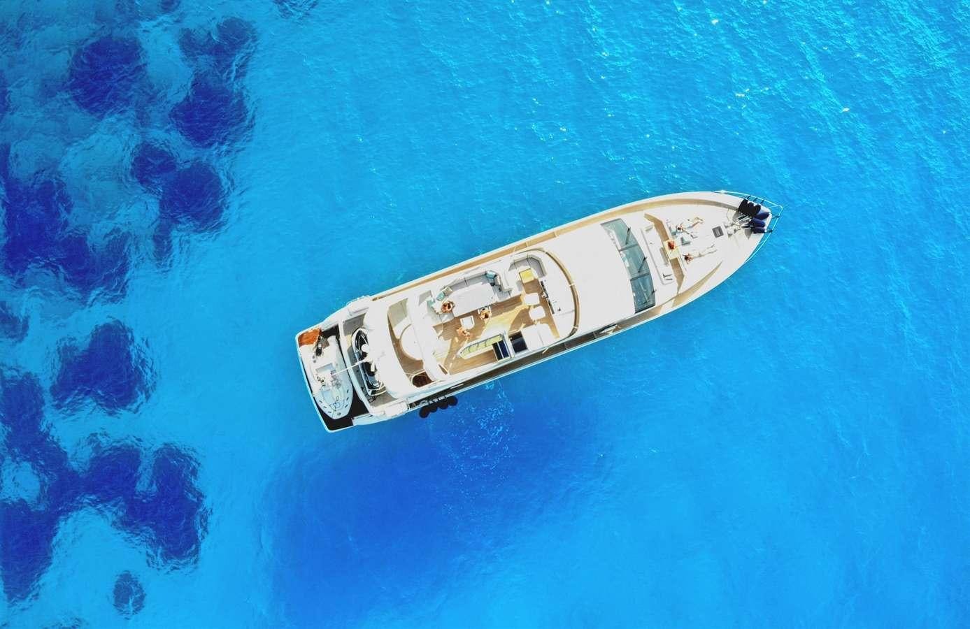 a boat in the water aboard GIA SENA Yacht for Charter