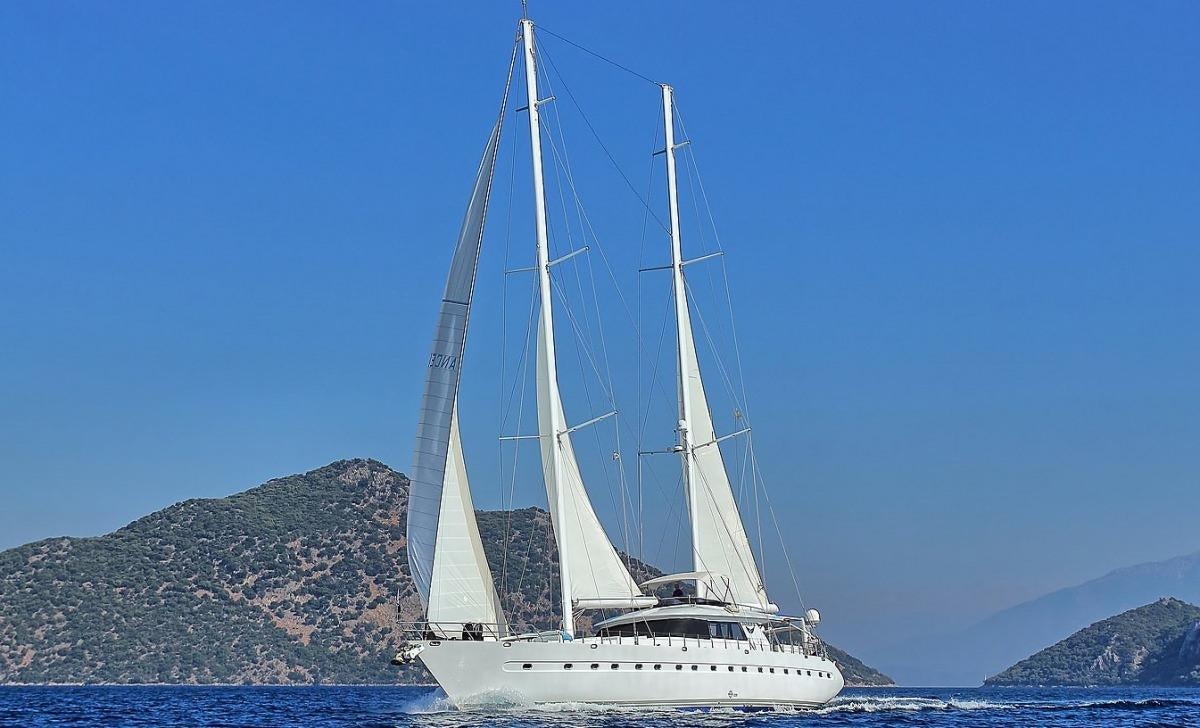 a sailboat on the water aboard ANGELO II Yacht for Charter