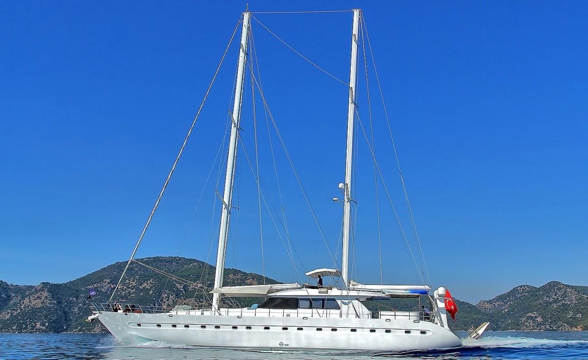 a boat on the water aboard ANGELO II Yacht for Charter