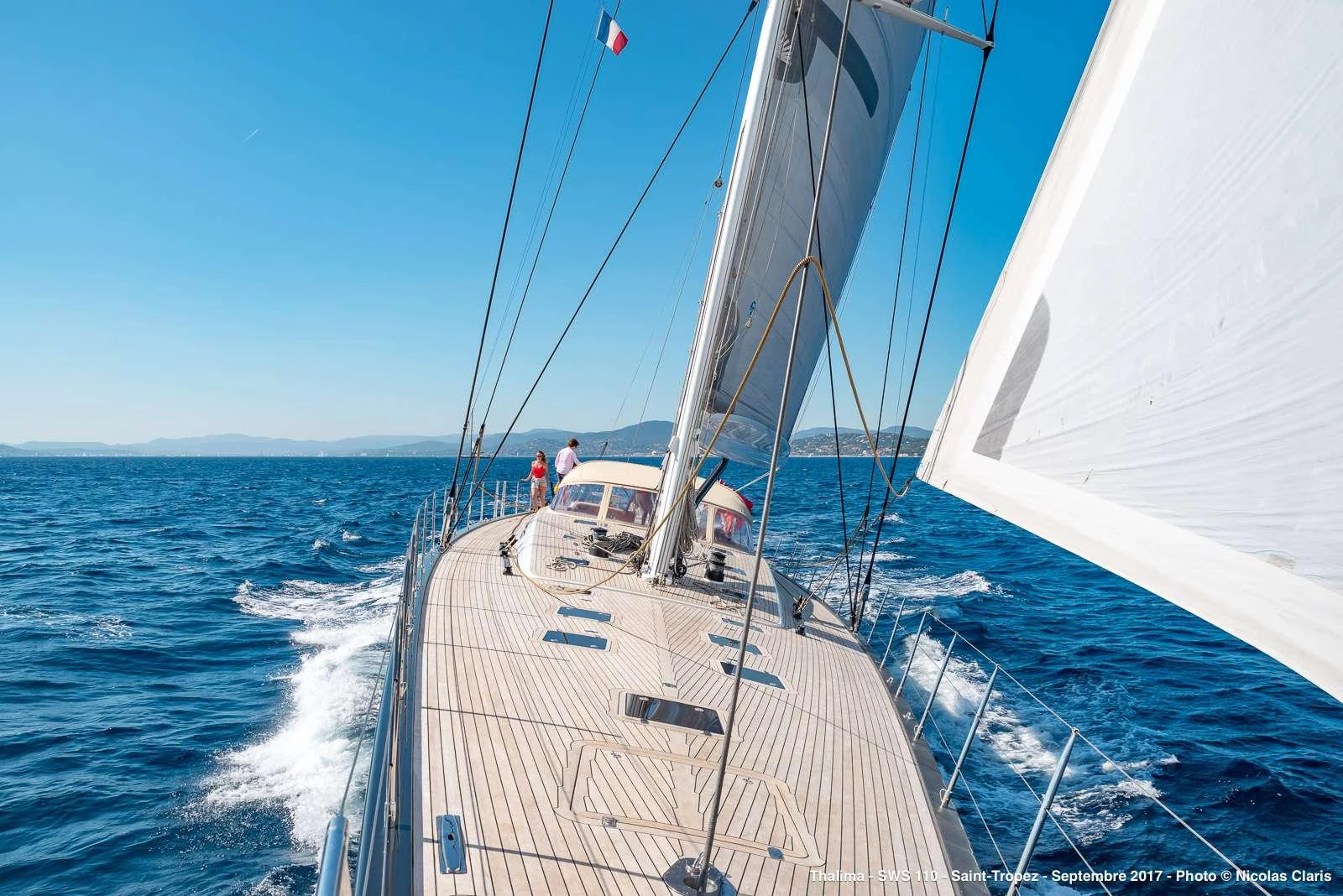 a boat on the water aboard THALIMA Yacht for Charter