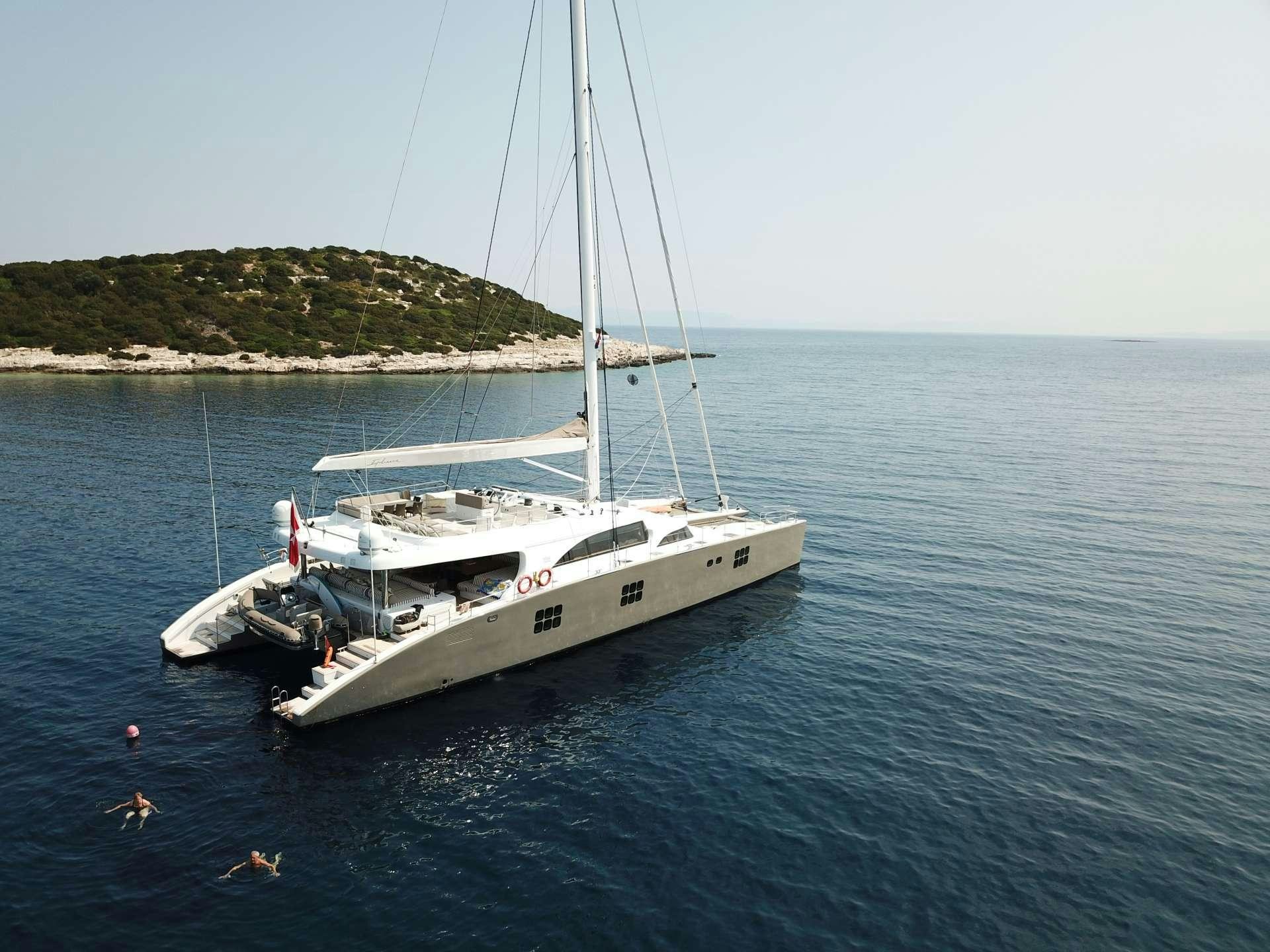 a boat in the water aboard IPHARRA Yacht for Charter