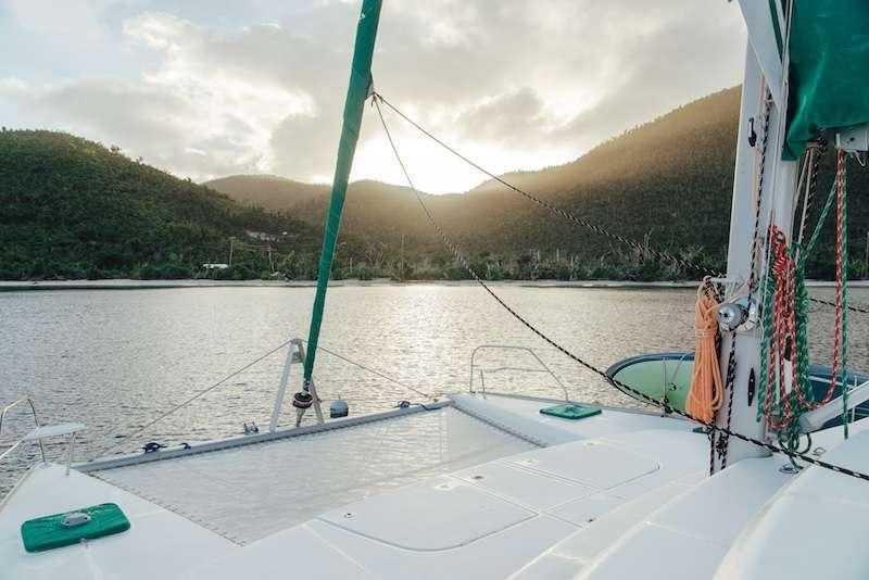 a boat on the water aboard ISLAND R&amp;R Yacht for Charter