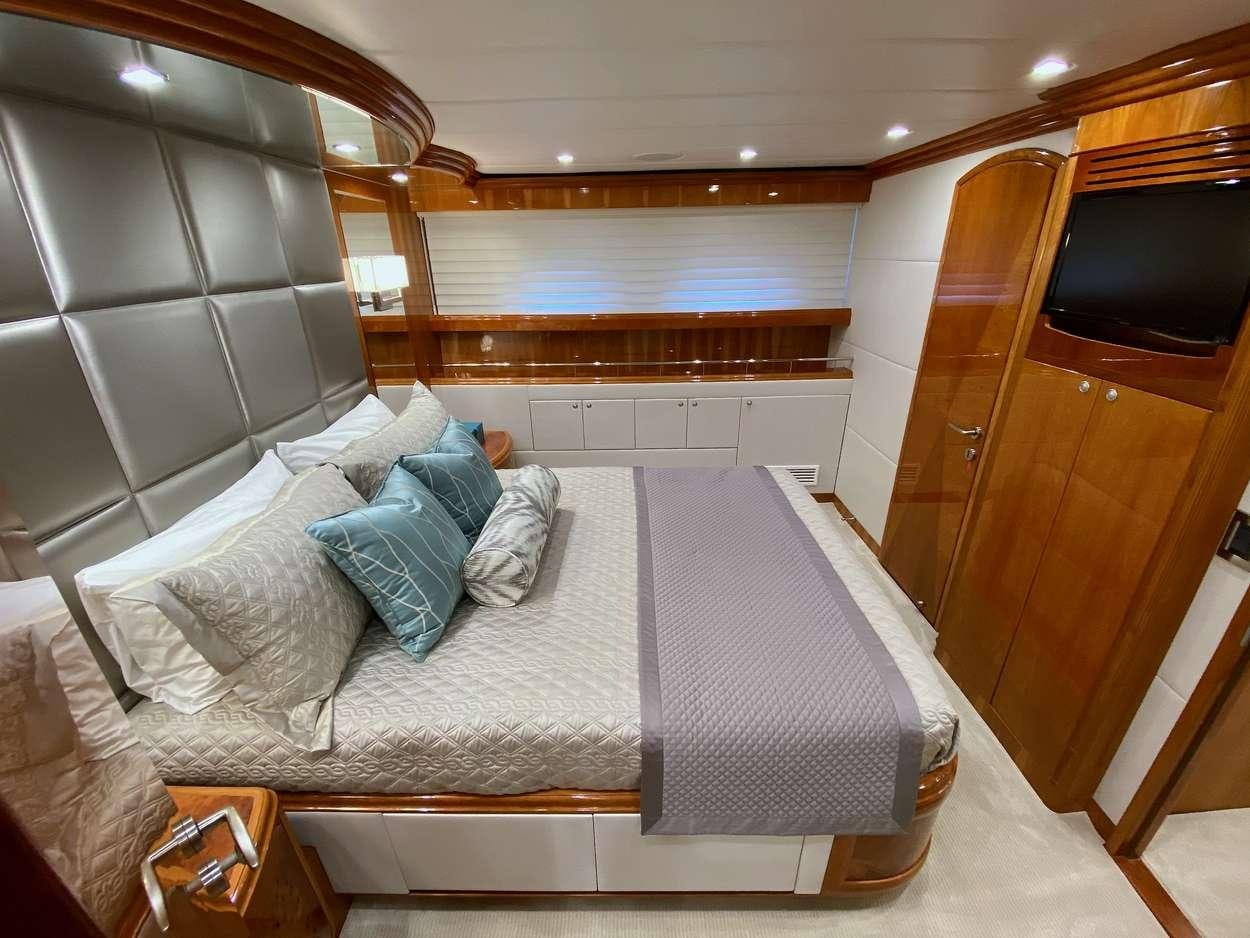 a bed in a cabin aboard BRANDI WINE Yacht for Charter