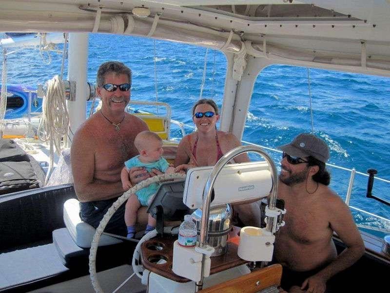 a group of people on a boat aboard JALAPE&Ntilde;O Yacht for Charter