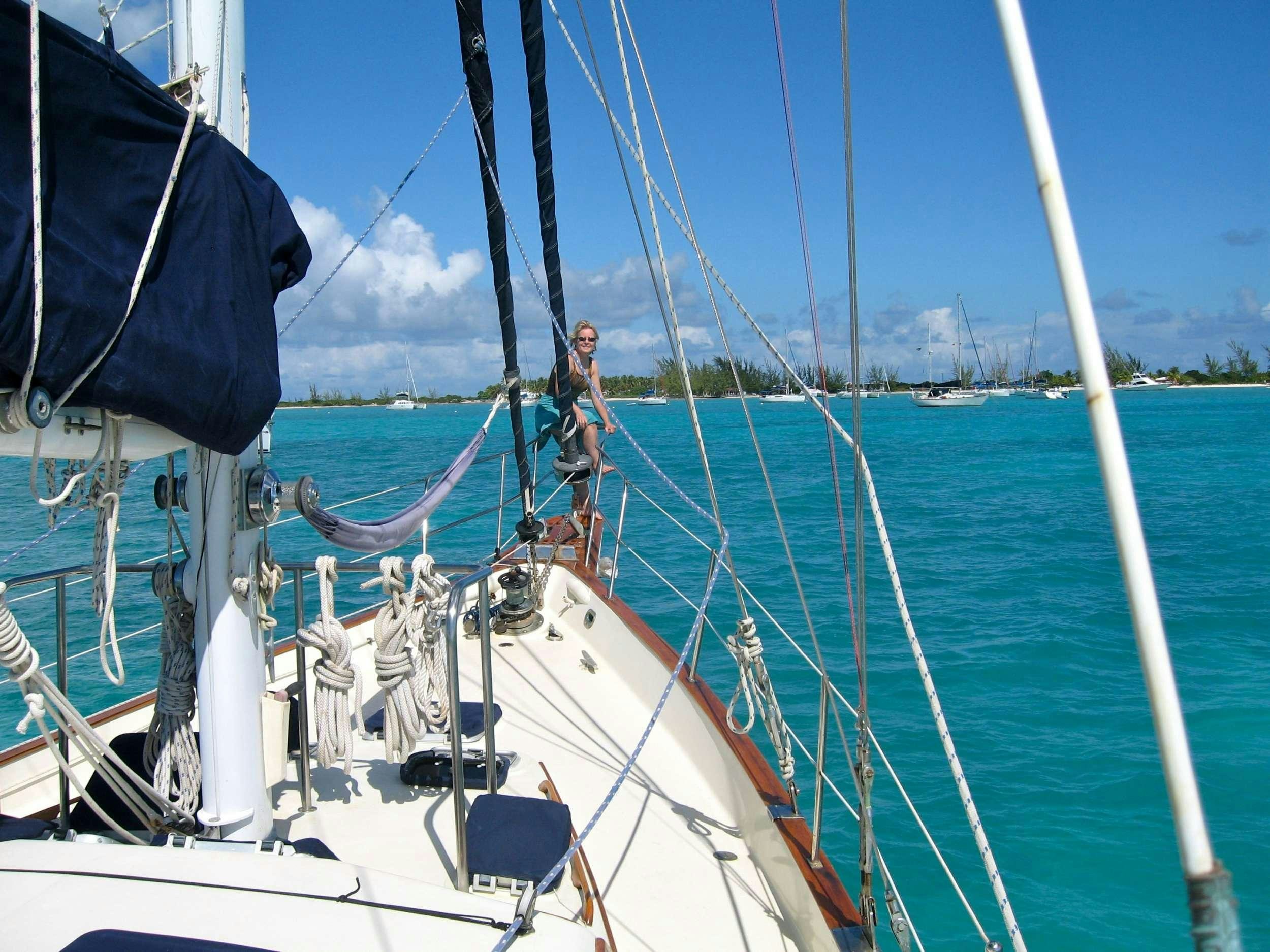 a person on a boat aboard JALAPE&Ntilde;O Yacht for Charter