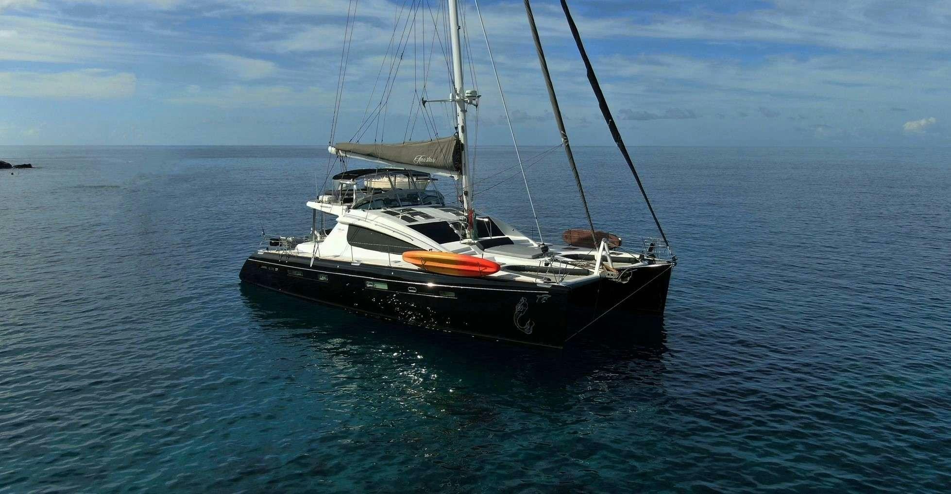a boat in the water aboard ANASTASIA Yacht for Charter