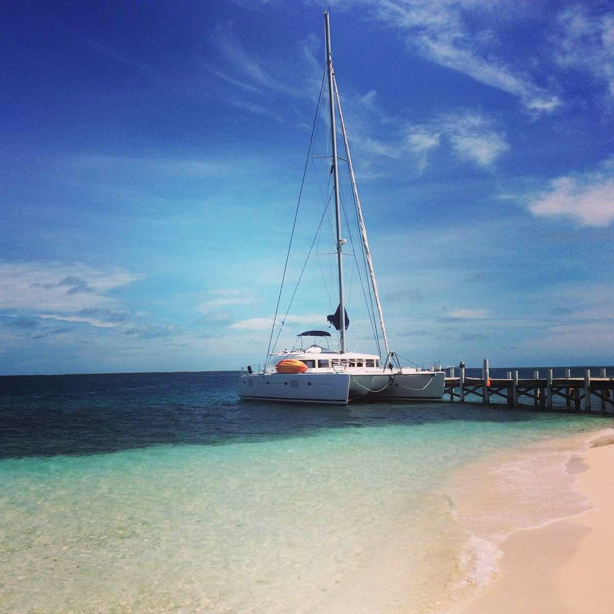 a boat on the water aboard DORIS Yacht for Charter