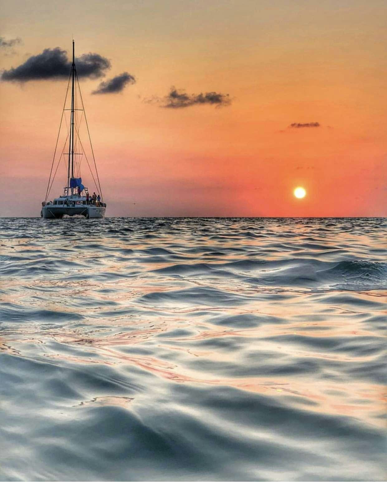 a boat in the water aboard DORIS Yacht for Charter