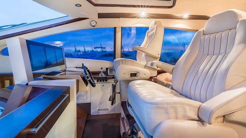 inside of a plane aboard LADY H Yacht for Charter