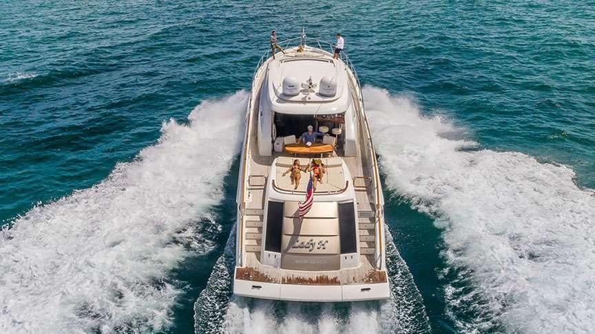 a boat on the water aboard LADY H Yacht for Charter