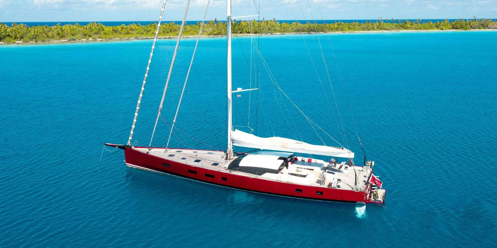 a boat on the water aboard NOMAD IV Yacht for Charter