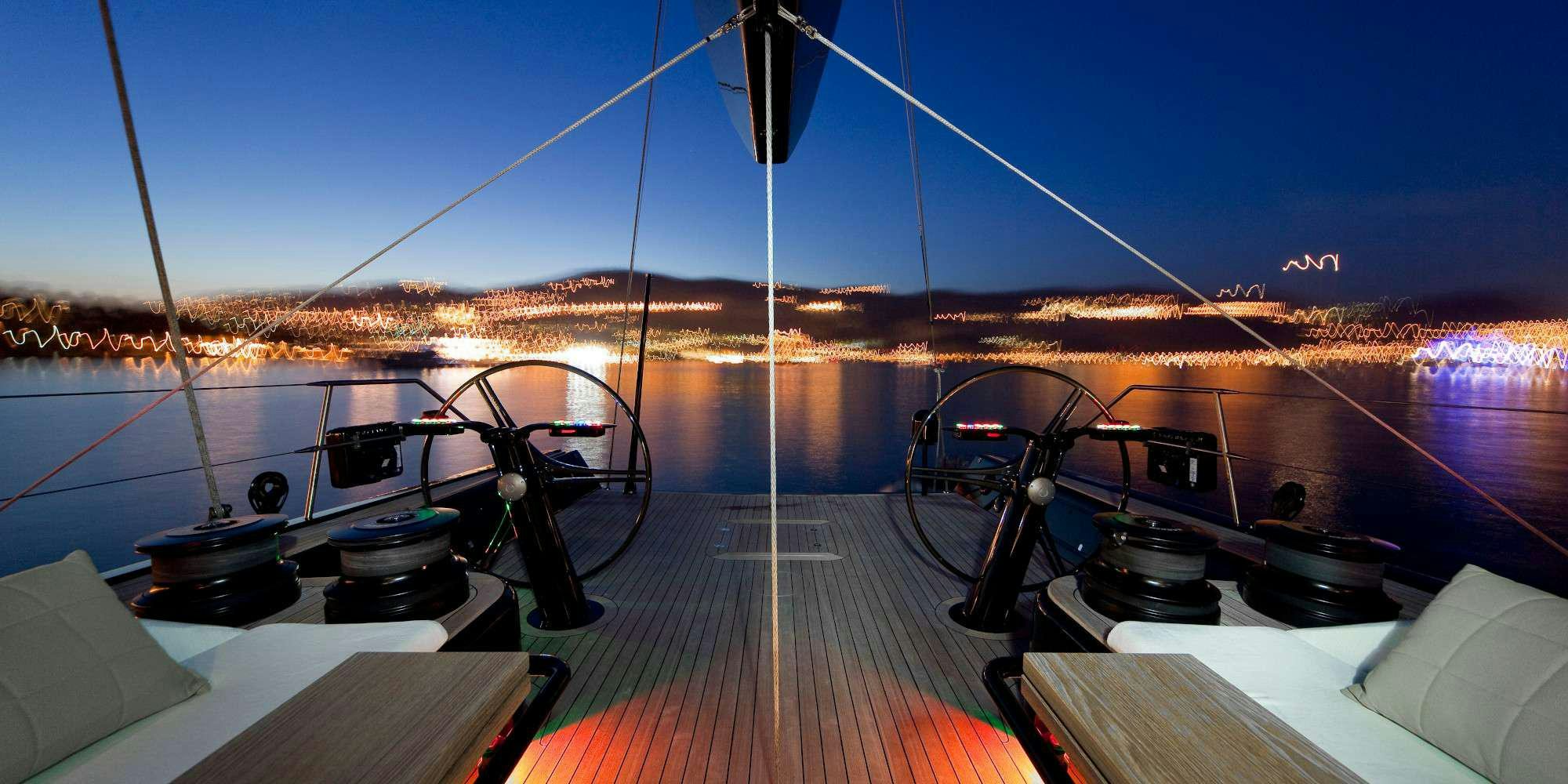 a boat on the water aboard AESOP Yacht for Charter