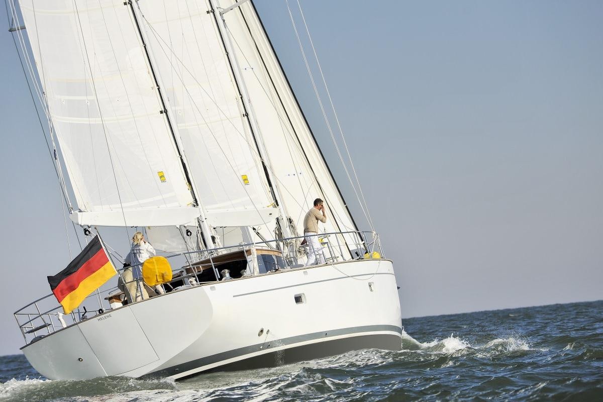 a sailboat on the water aboard HELENE Yacht for Charter