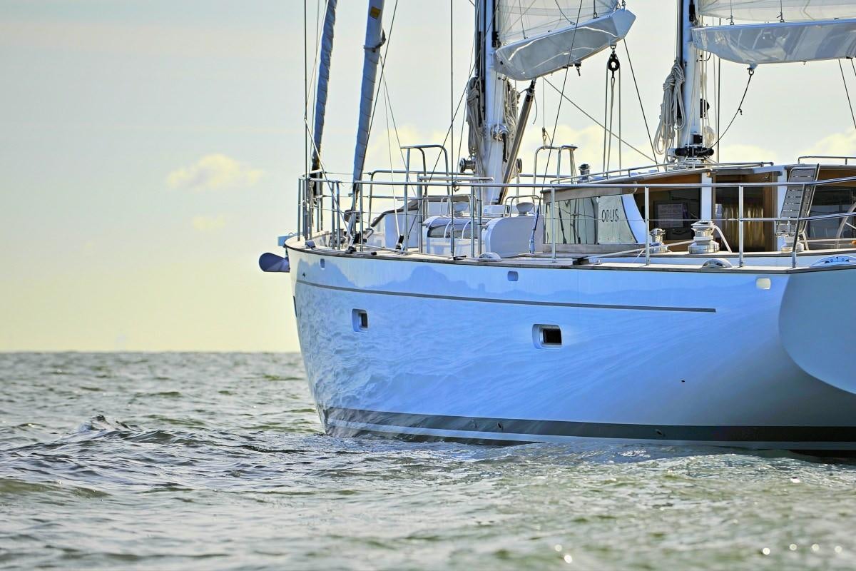 a boat on the beach aboard HELENE Yacht for Charter