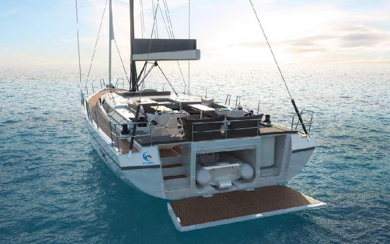 a boat on the water aboard Wyvern Yacht for Charter