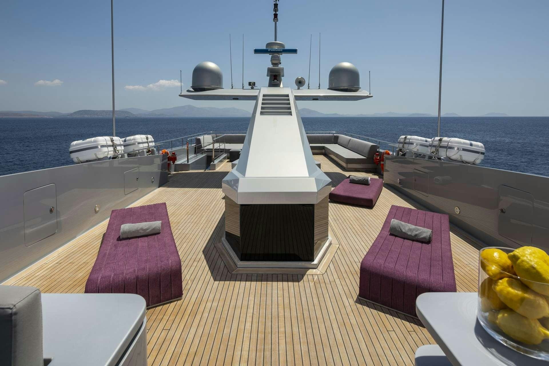 a boat on the water aboard BILLA Yacht for Charter