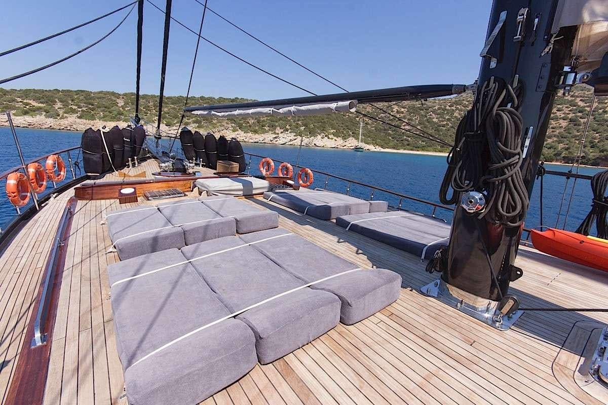 a boat on the water aboard PRINCESS KARIA II Yacht for Charter