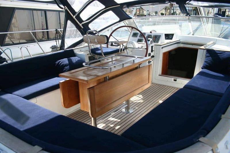inside of a car aboard CAPRICE Yacht for Charter