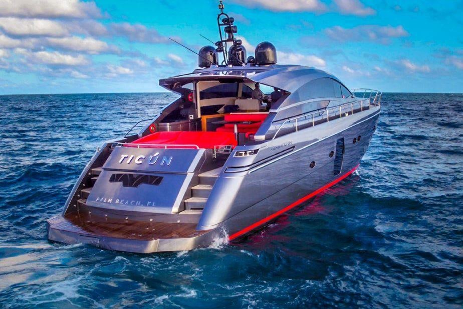a boat in the water aboard TICUN Yacht for Charter