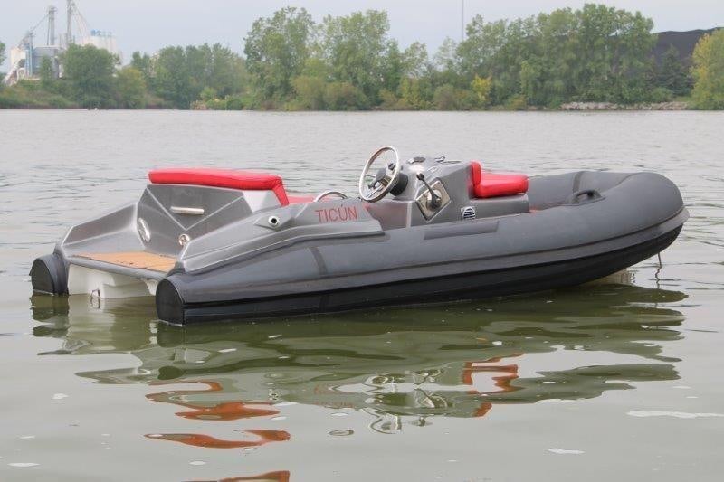 a boat on the water aboard TICUN Yacht for Charter