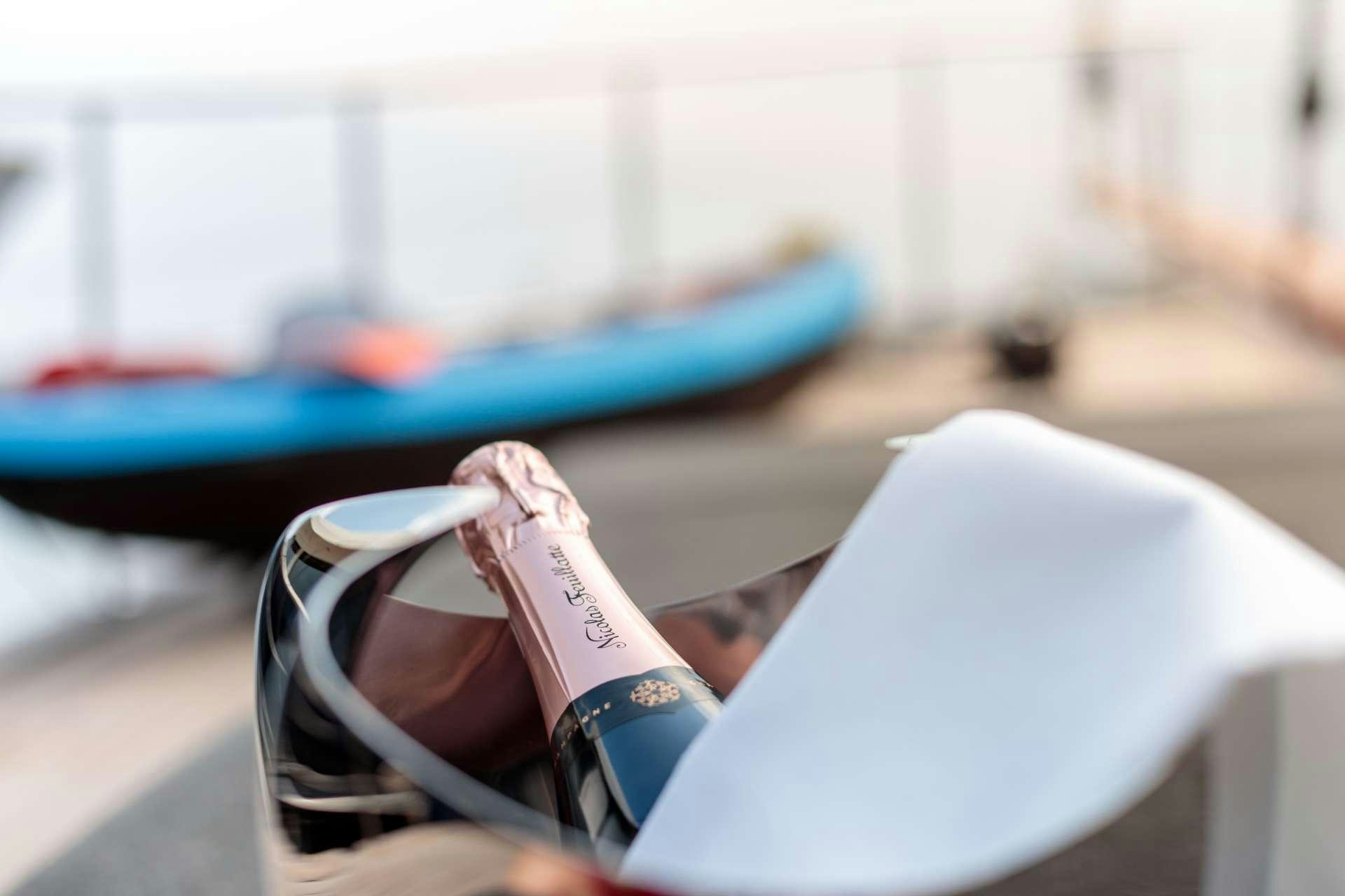 a close-up of a shoe aboard VITA DOLCE Yacht for Charter