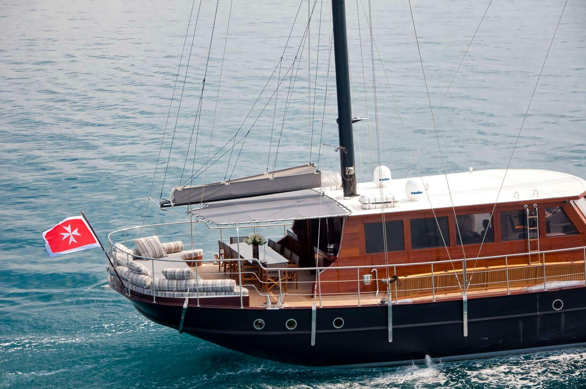 a boat in the water aboard VITA DOLCE Yacht for Charter