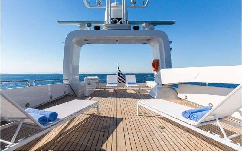 a boat on the water aboard HEESEN Yacht for Charter