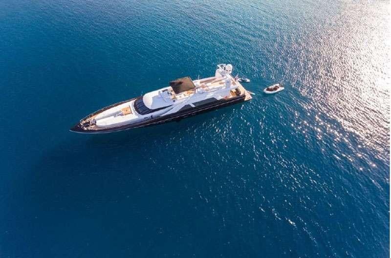 a boat in the water aboard HEESEN Yacht for Charter