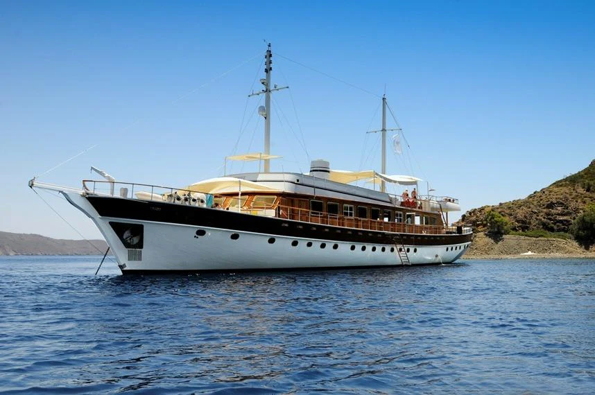 a boat on the water aboard ELARA 1 Yacht for Charter