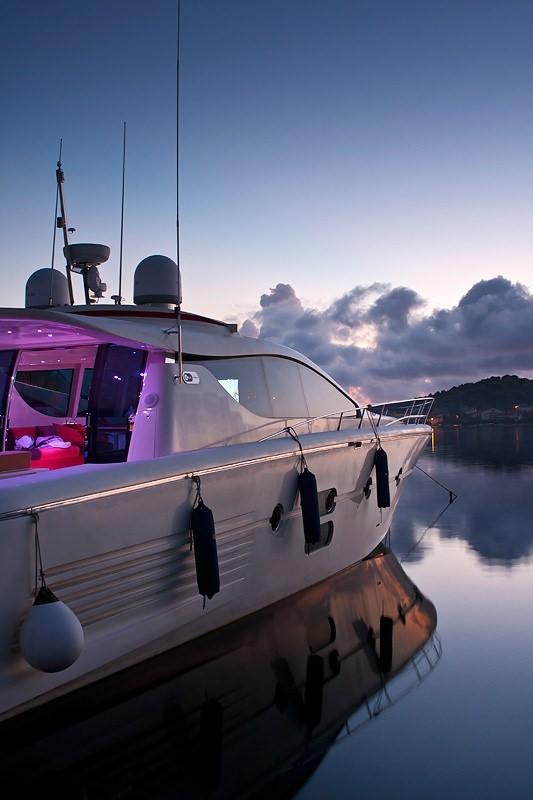 a boat on the water aboard SAURON Yacht for Charter