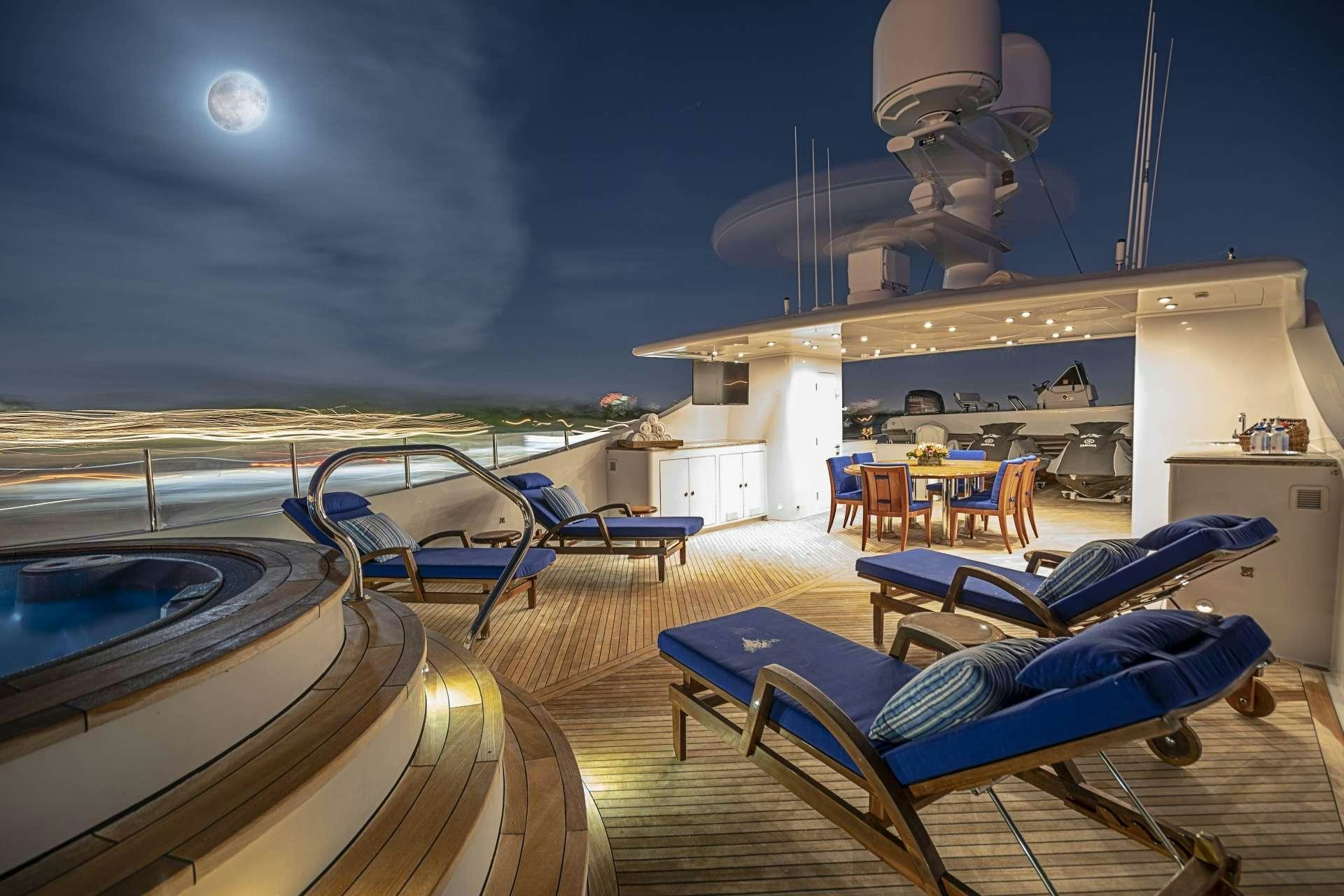 a boat on the water aboard MISS CHRISTINE Yacht for Charter