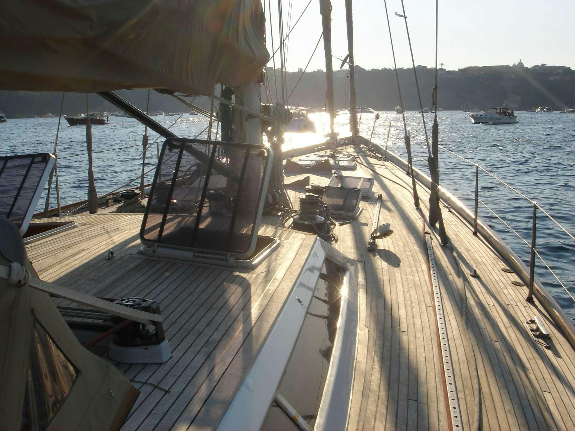 a deck of a boat aboard VOLADOR Yacht for Charter