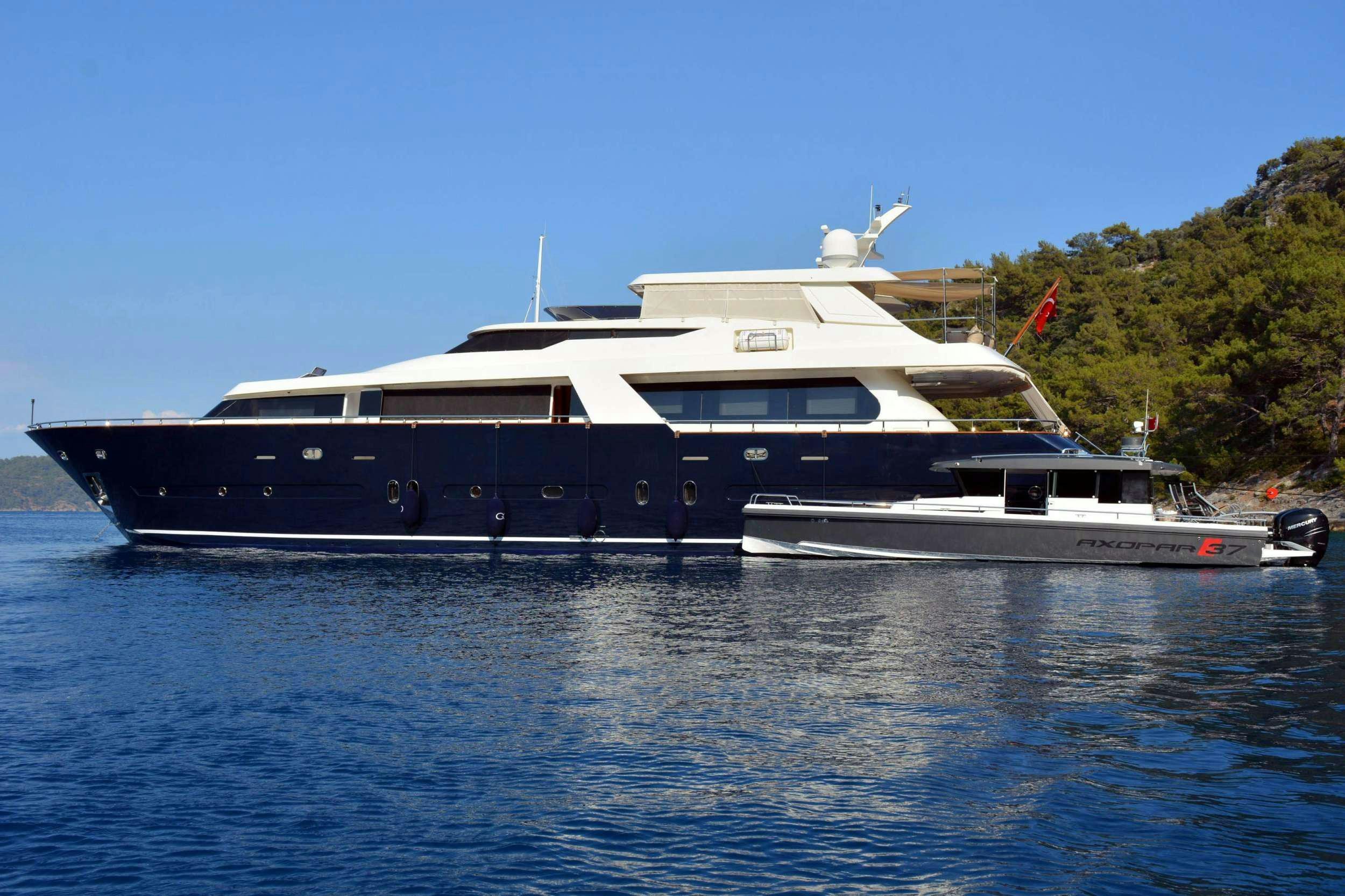 a boat on the water aboard GO Yacht for Charter