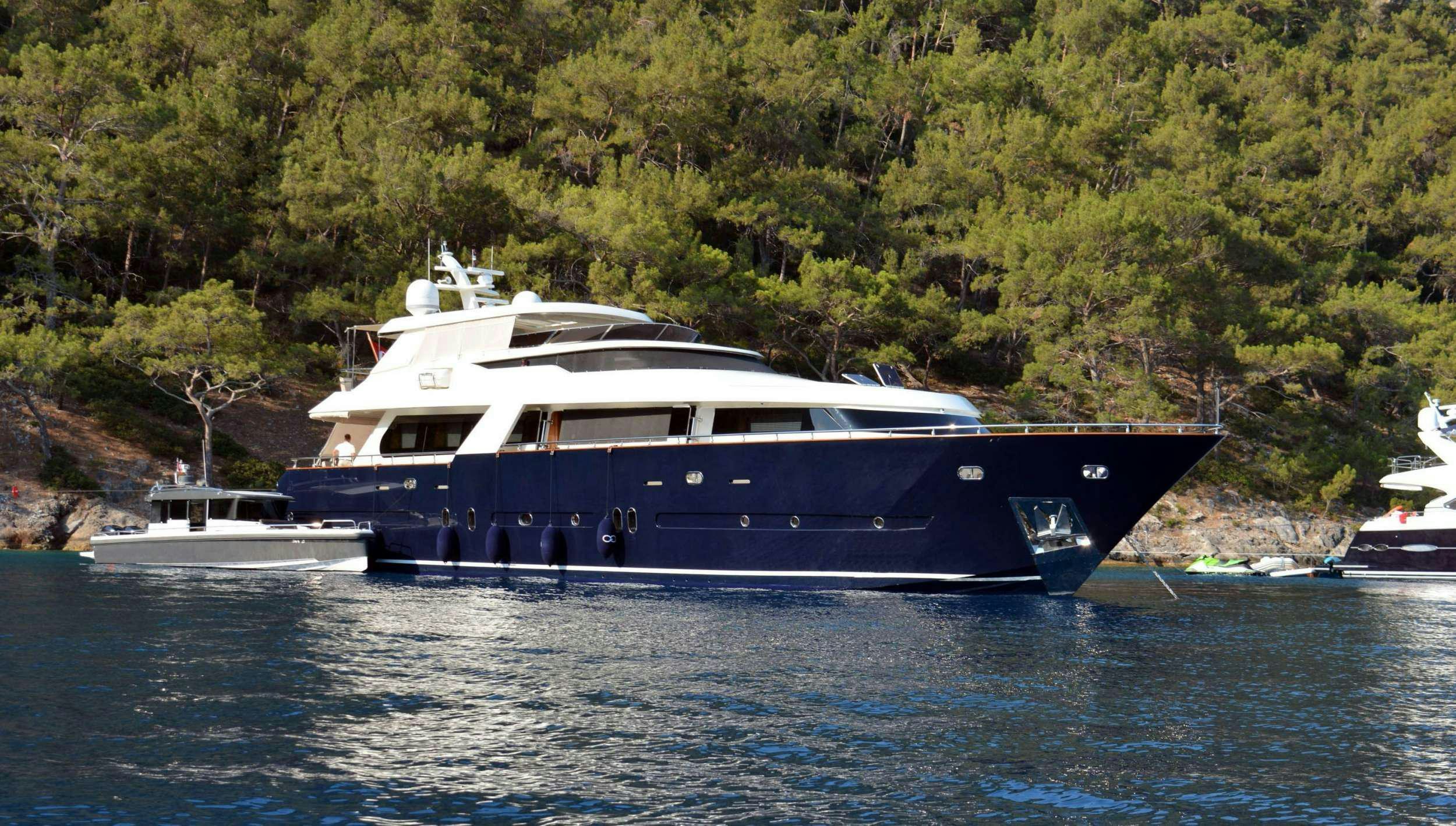 a boat on the water aboard GO Yacht for Charter