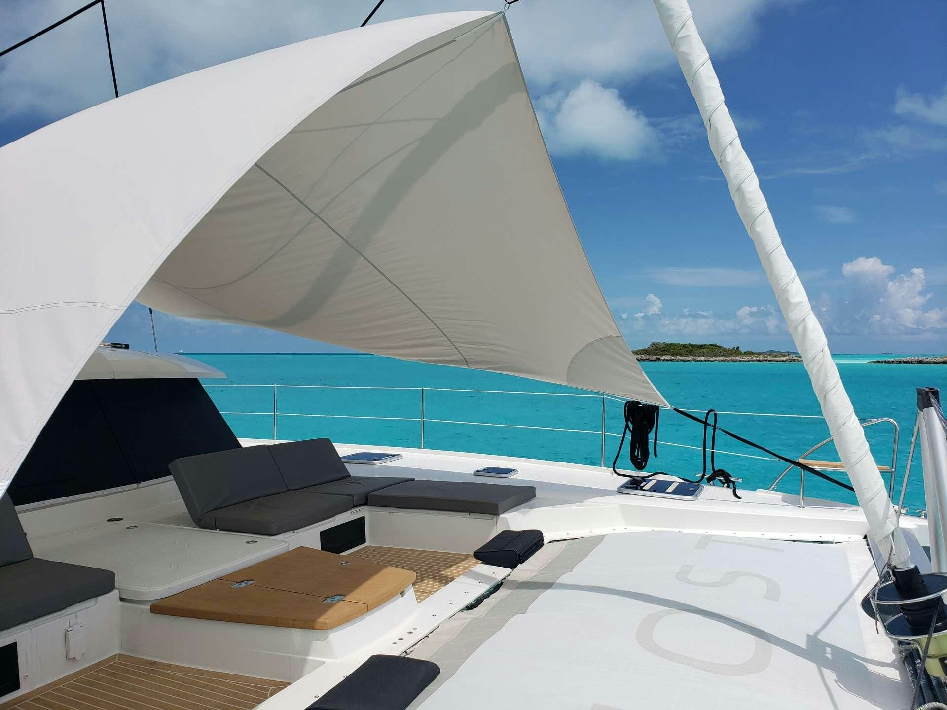 a boat on the water aboard Ghost Yacht for Charter