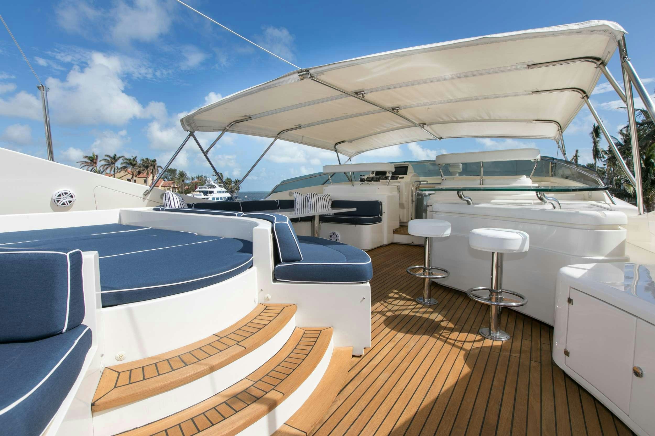 a boat on the water aboard MAMBO Yacht for Charter