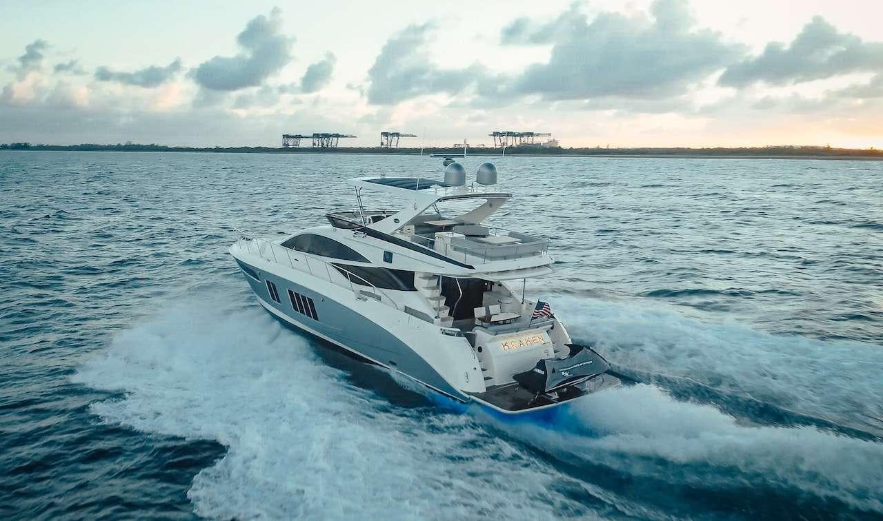 a boat on the water aboard KRAKEN Yacht for Charter
