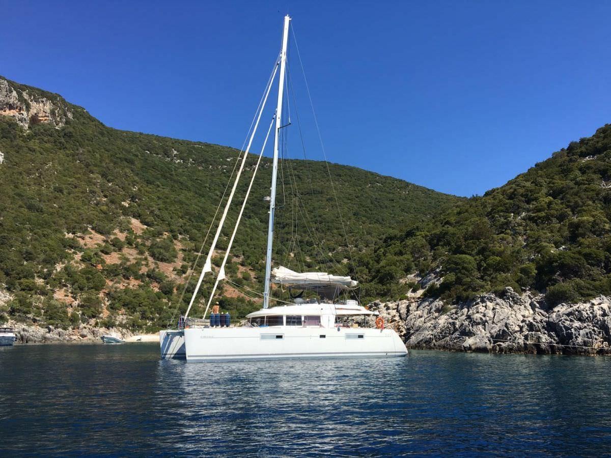 a boat sailing on the water aboard BIG GANI Yacht for Charter