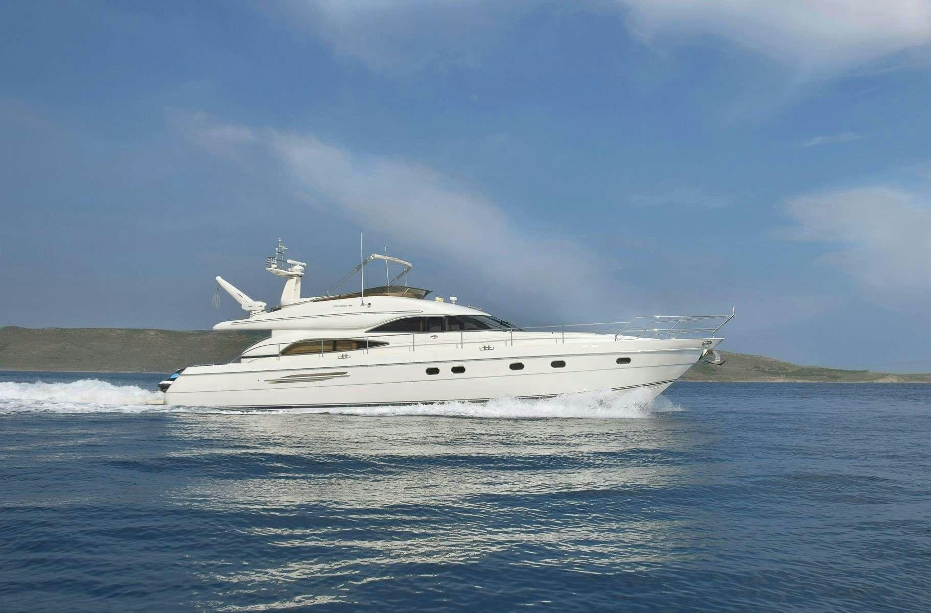 a white yacht in the water aboard FAST BREAK Yacht for Charter