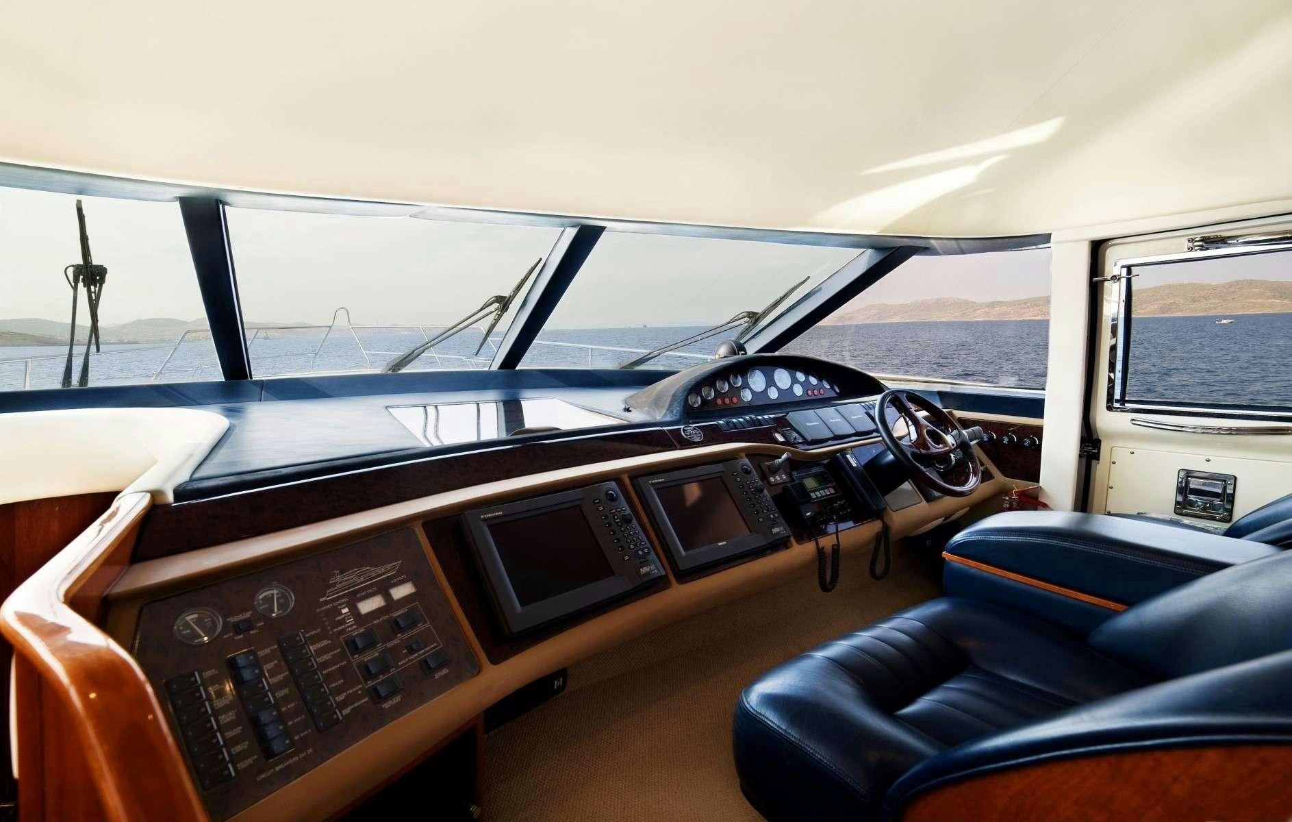 a boat with a keyboard aboard FAST BREAK Yacht for Charter