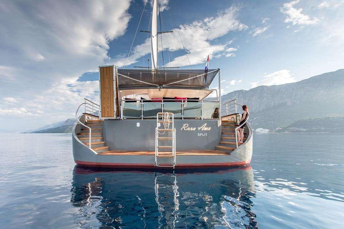 a boat in the water aboard RARA AVIS Yacht for Charter