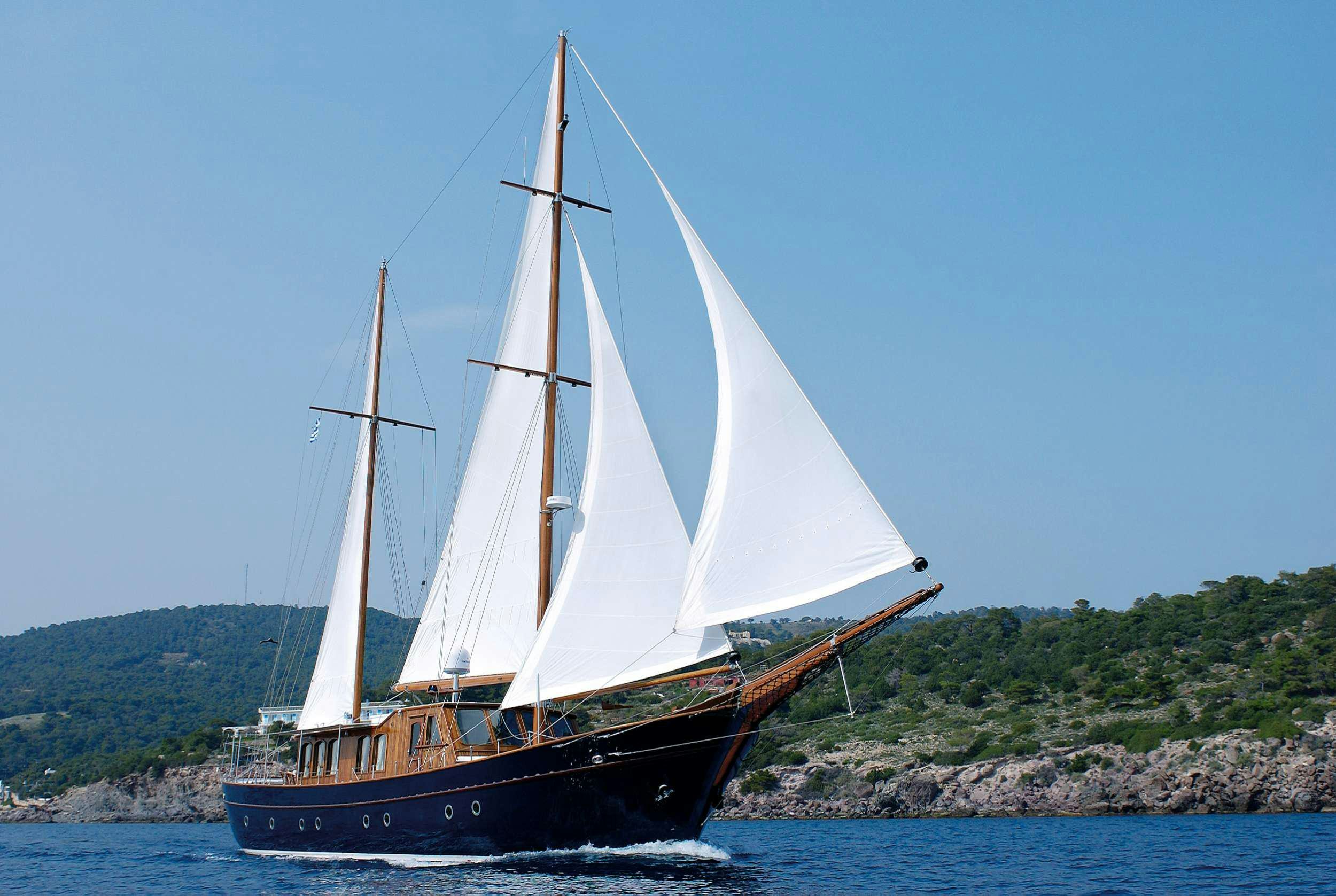 a boat on the water aboard LIANA H Yacht for Charter